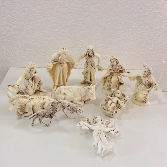 Italy Holiday Vintage Nativity Set Made In Italy Mid Century 1